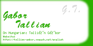gabor tallian business card